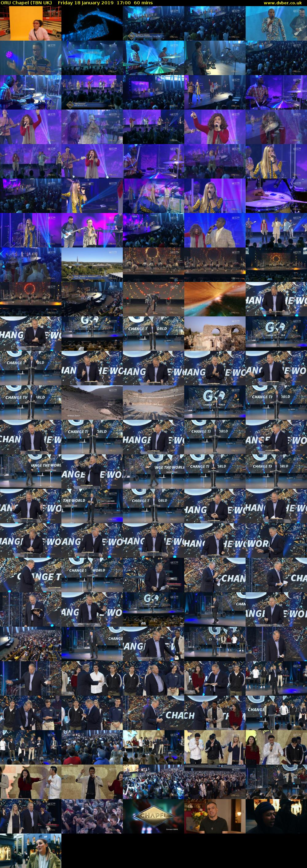 ORU Chapel (TBN UK) Friday 18 January 2019 17:00 - 18:00