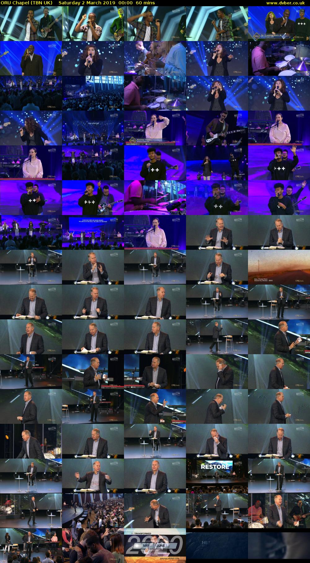 ORU Chapel (TBN UK) Saturday 2 March 2019 00:00 - 01:00