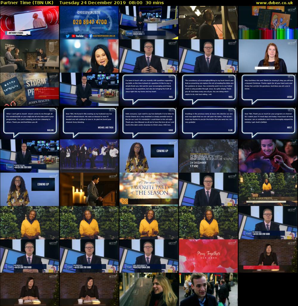 Partner Time (TBN UK) Tuesday 24 December 2019 08:00 - 08:30