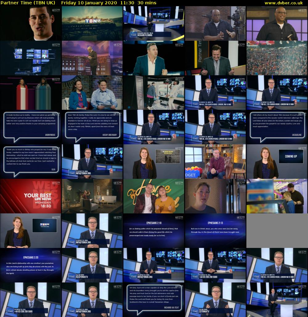 Partner Time (TBN UK) Friday 10 January 2020 11:30 - 12:00