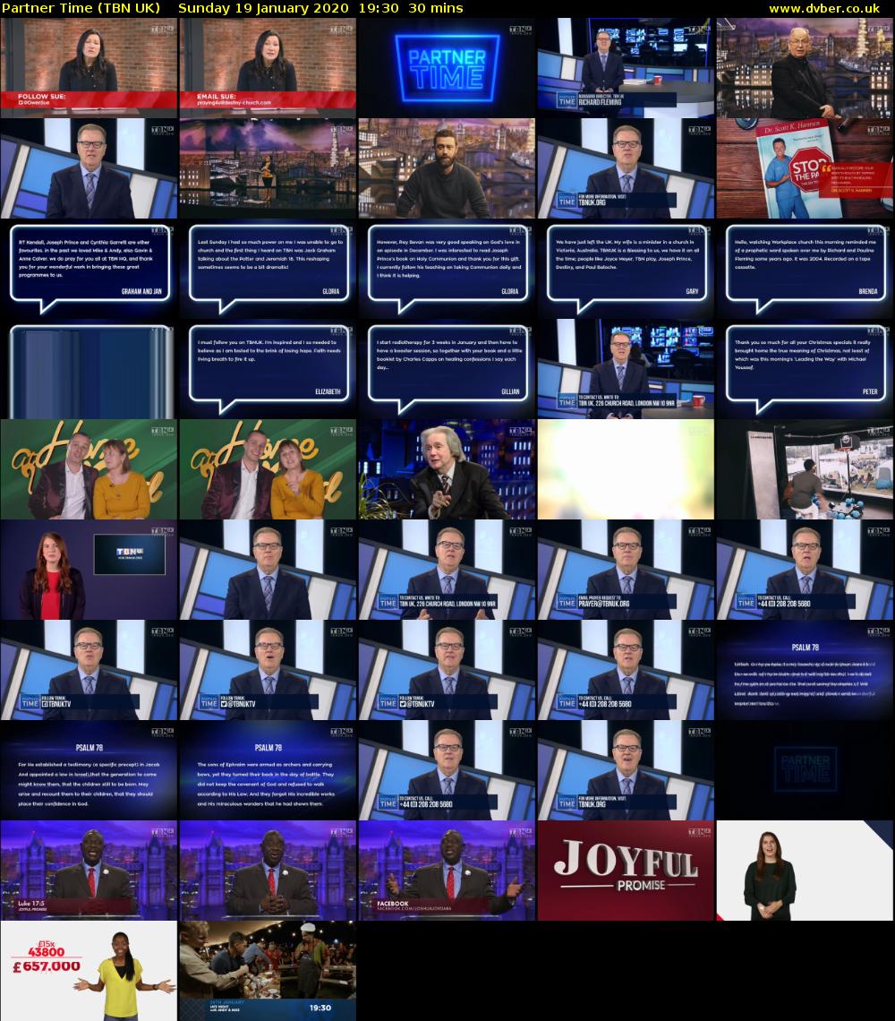 Partner Time (TBN UK) Sunday 19 January 2020 19:30 - 20:00