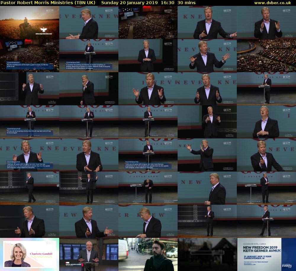 Pastor Robert Morris Ministries (TBN UK) Sunday 20 January 2019 16:30 - 17:00