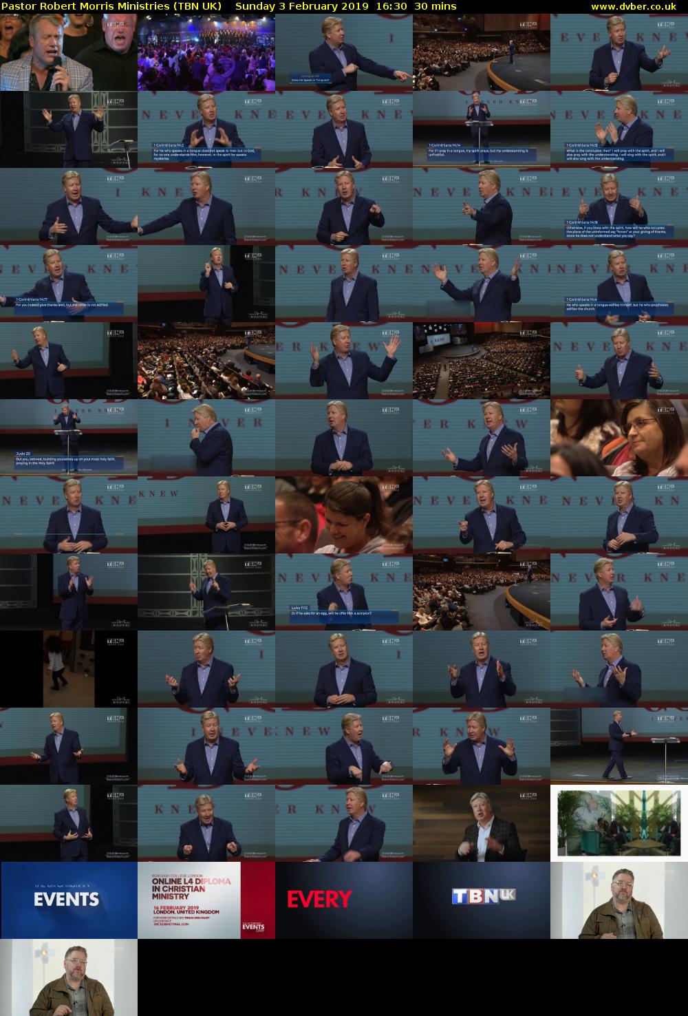 Pastor Robert Morris Ministries (TBN UK) Sunday 3 February 2019 16:30 - 17:00