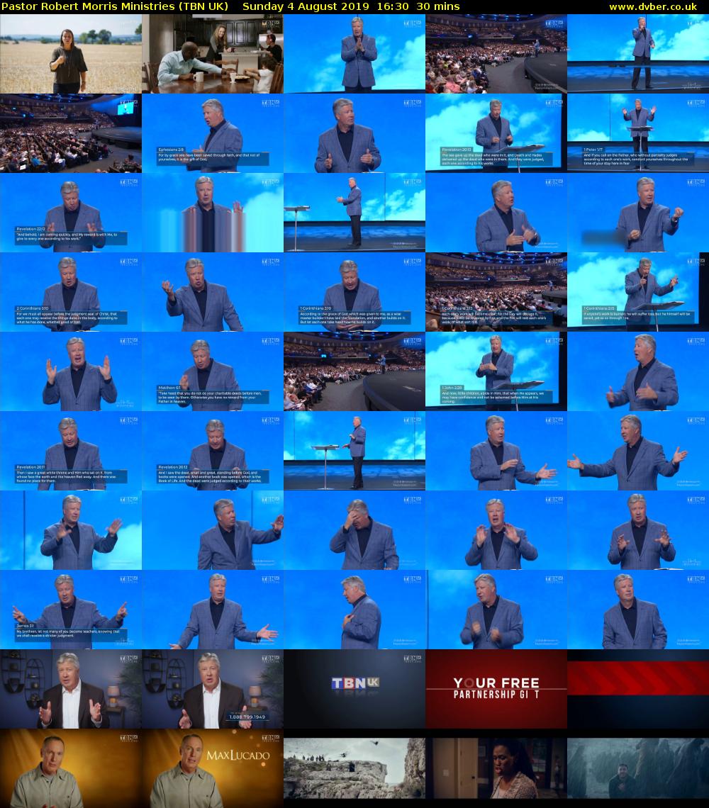Pastor Robert Morris Ministries (TBN UK) Sunday 4 August 2019 16:30 - 17:00