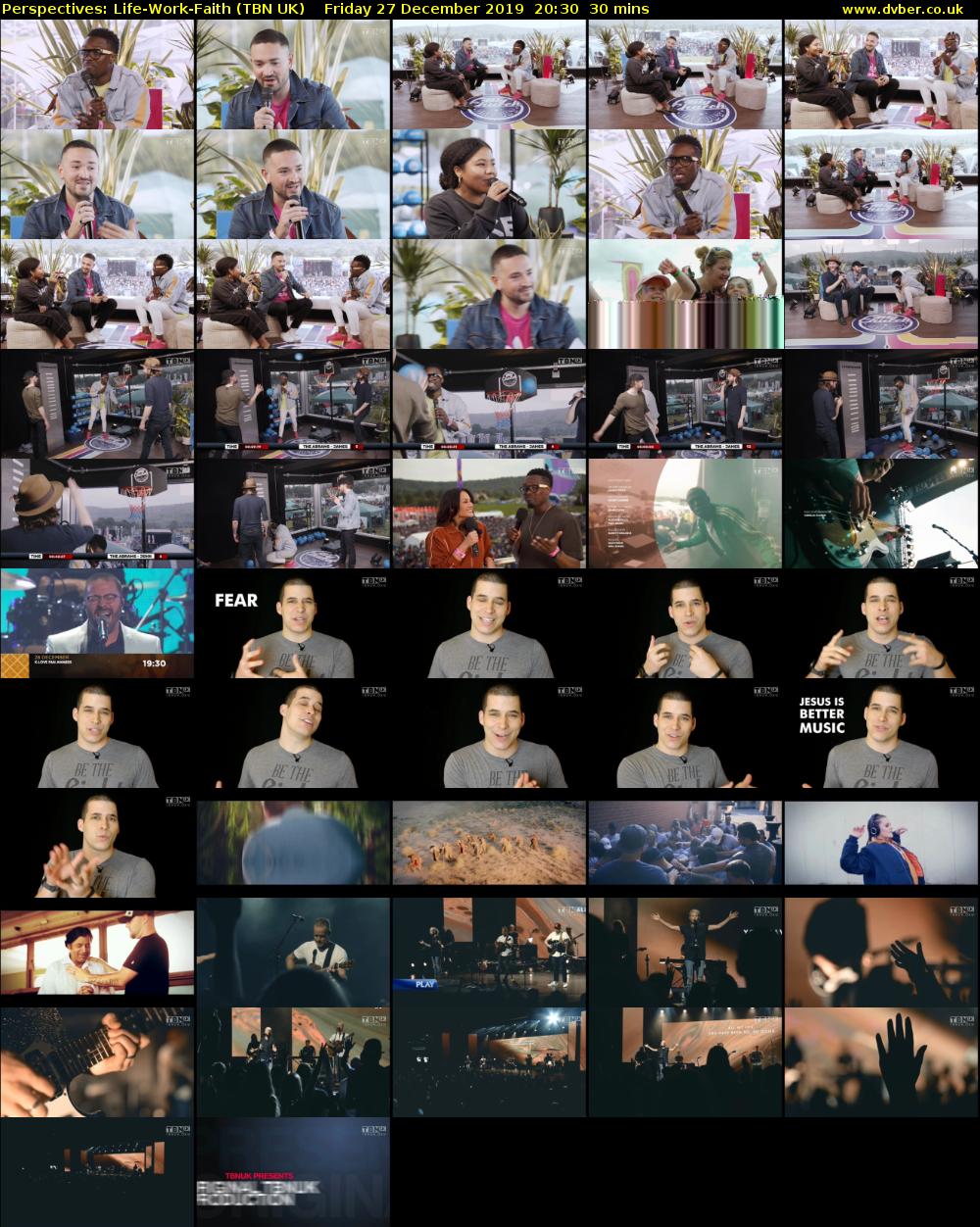Perspectives: Life-Work-Faith (TBN UK) Friday 27 December 2019 20:30 - 21:00