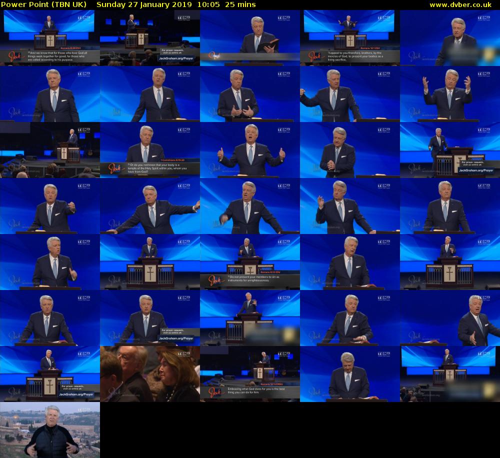 Power Point (TBN UK) Sunday 27 January 2019 10:05 - 10:30
