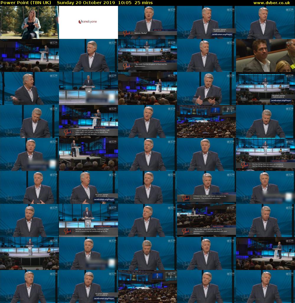 Power Point (TBN UK) Sunday 20 October 2019 10:05 - 10:30