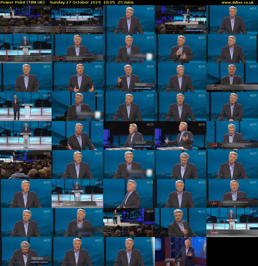 Power Point (TBN UK) Sunday 27 October 2019 10:05 - 10:30