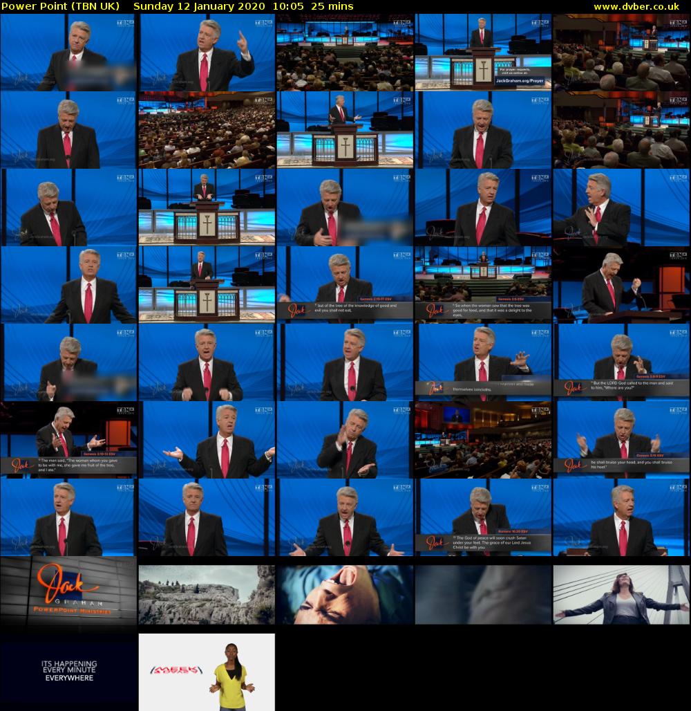 Power Point (TBN UK) Sunday 12 January 2020 10:05 - 10:30