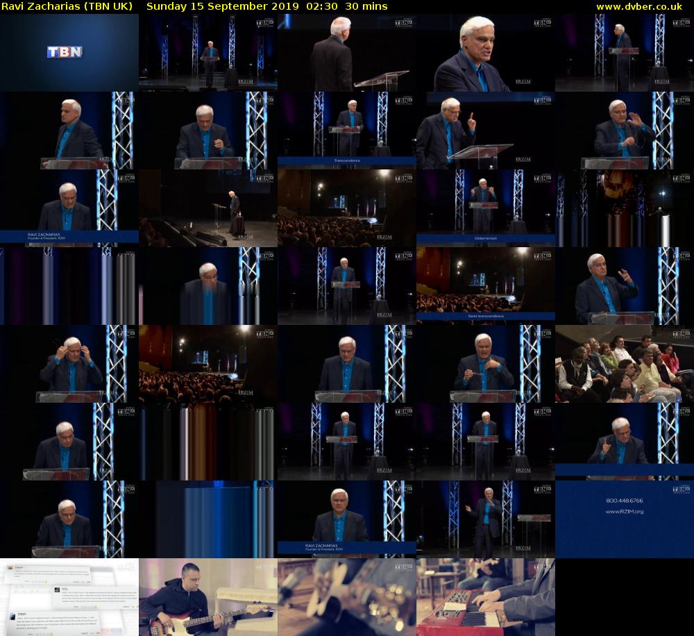 Ravi Zacharias (TBN UK) Sunday 15 September 2019 02:30 - 03:00