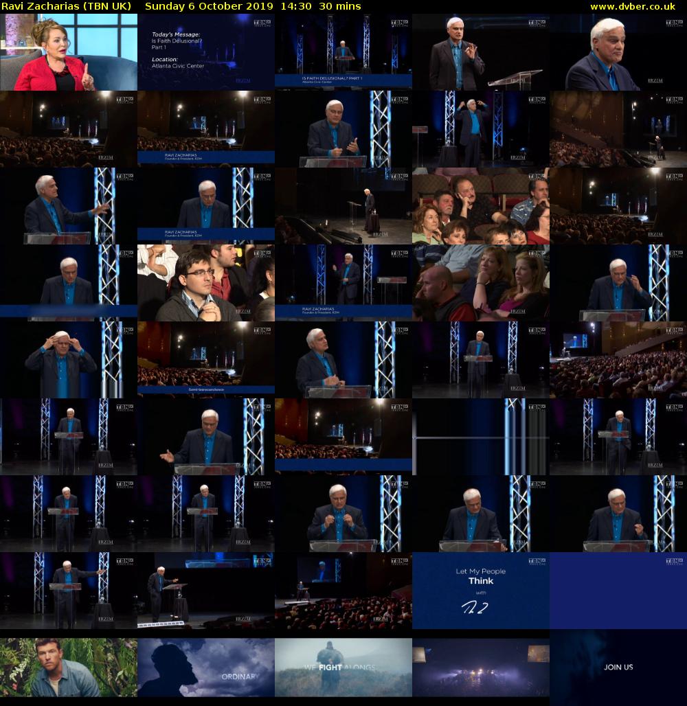 Ravi Zacharias (TBN UK) Sunday 6 October 2019 14:30 - 15:00