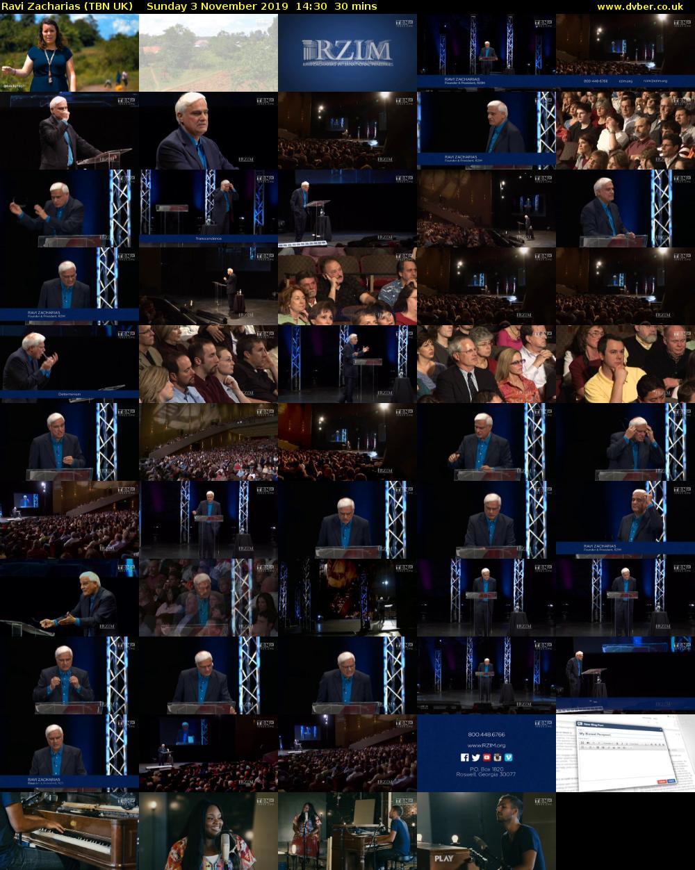 Ravi Zacharias (TBN UK) Sunday 3 November 2019 14:30 - 15:00
