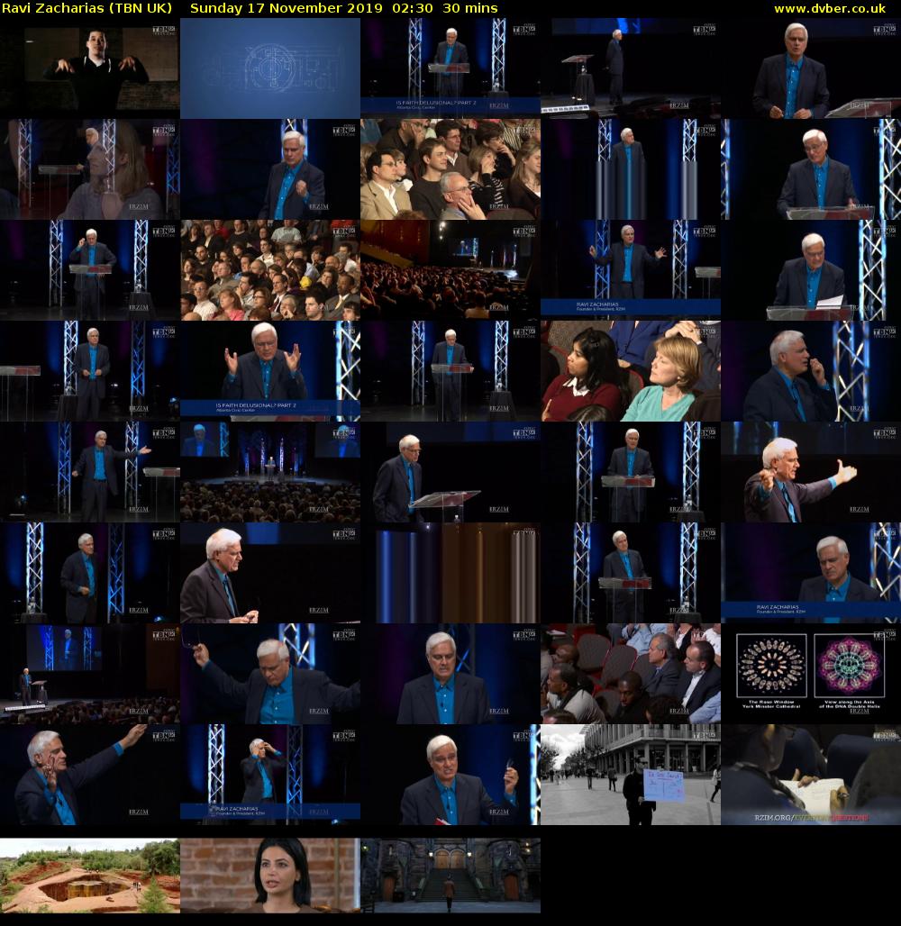 Ravi Zacharias (TBN UK) Sunday 17 November 2019 02:30 - 03:00