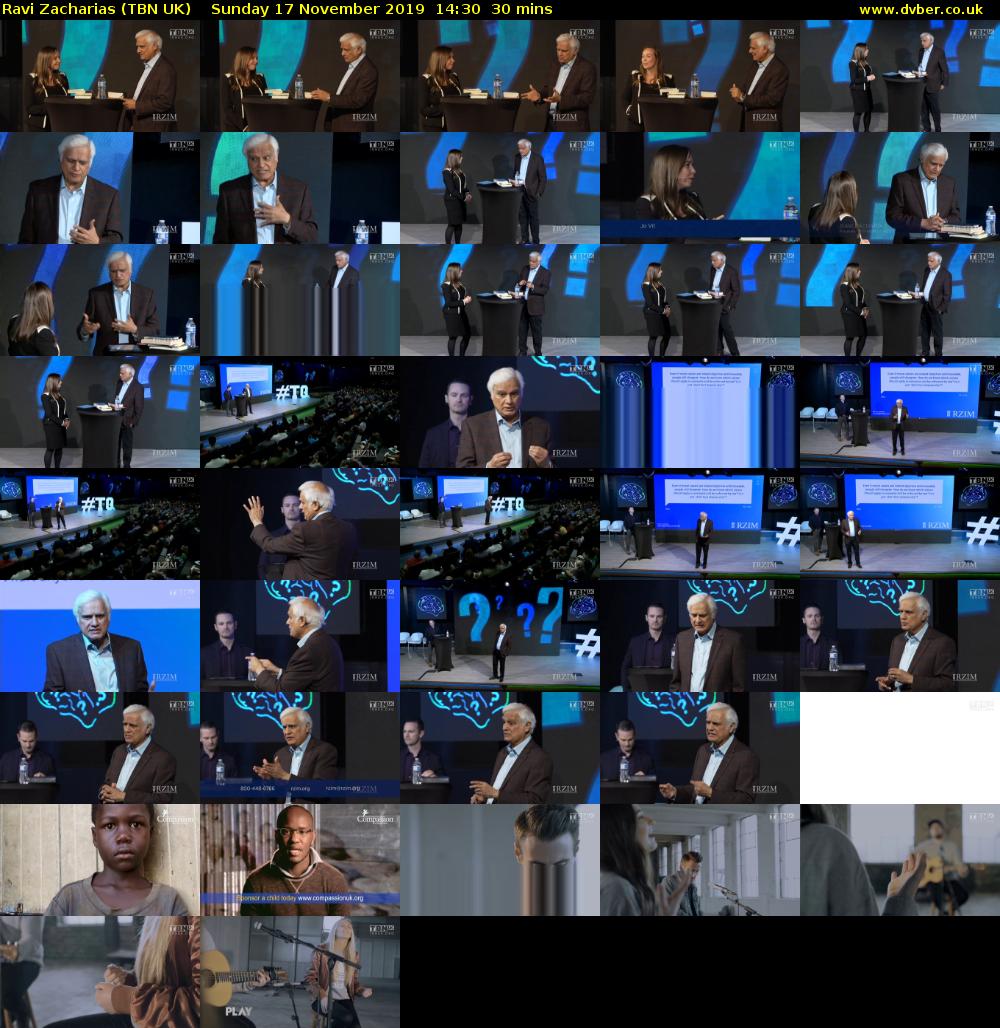 Ravi Zacharias (TBN UK) Sunday 17 November 2019 14:30 - 15:00