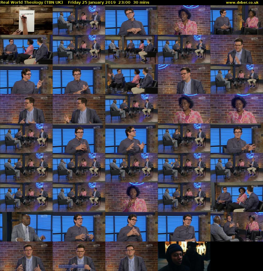 Real World Theology (TBN UK) Friday 25 January 2019 23:00 - 23:30