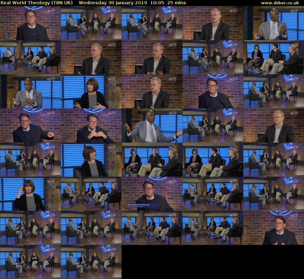Real World Theology (TBN UK) Wednesday 30 January 2019 10:05 - 10:30