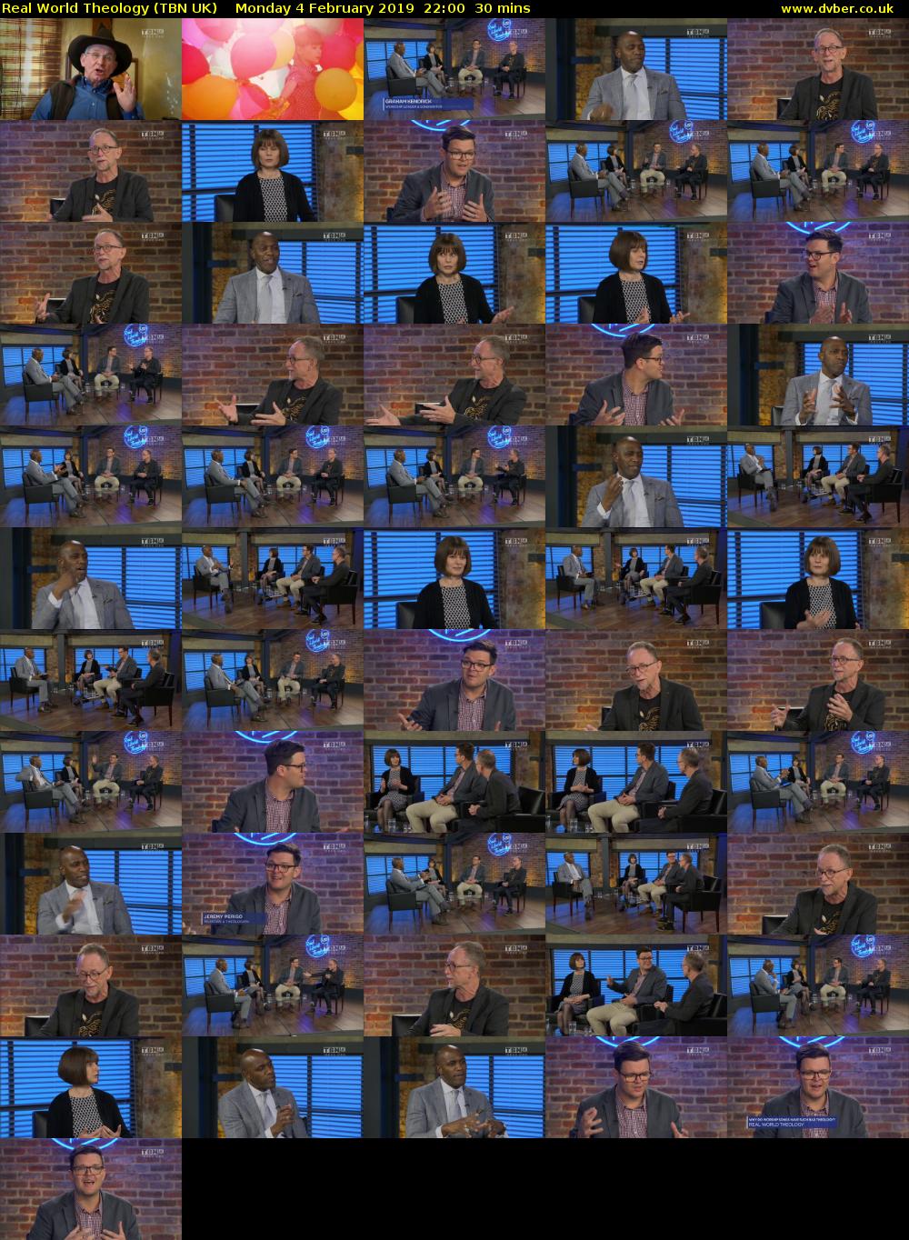 Real World Theology (TBN UK) Monday 4 February 2019 22:00 - 22:30