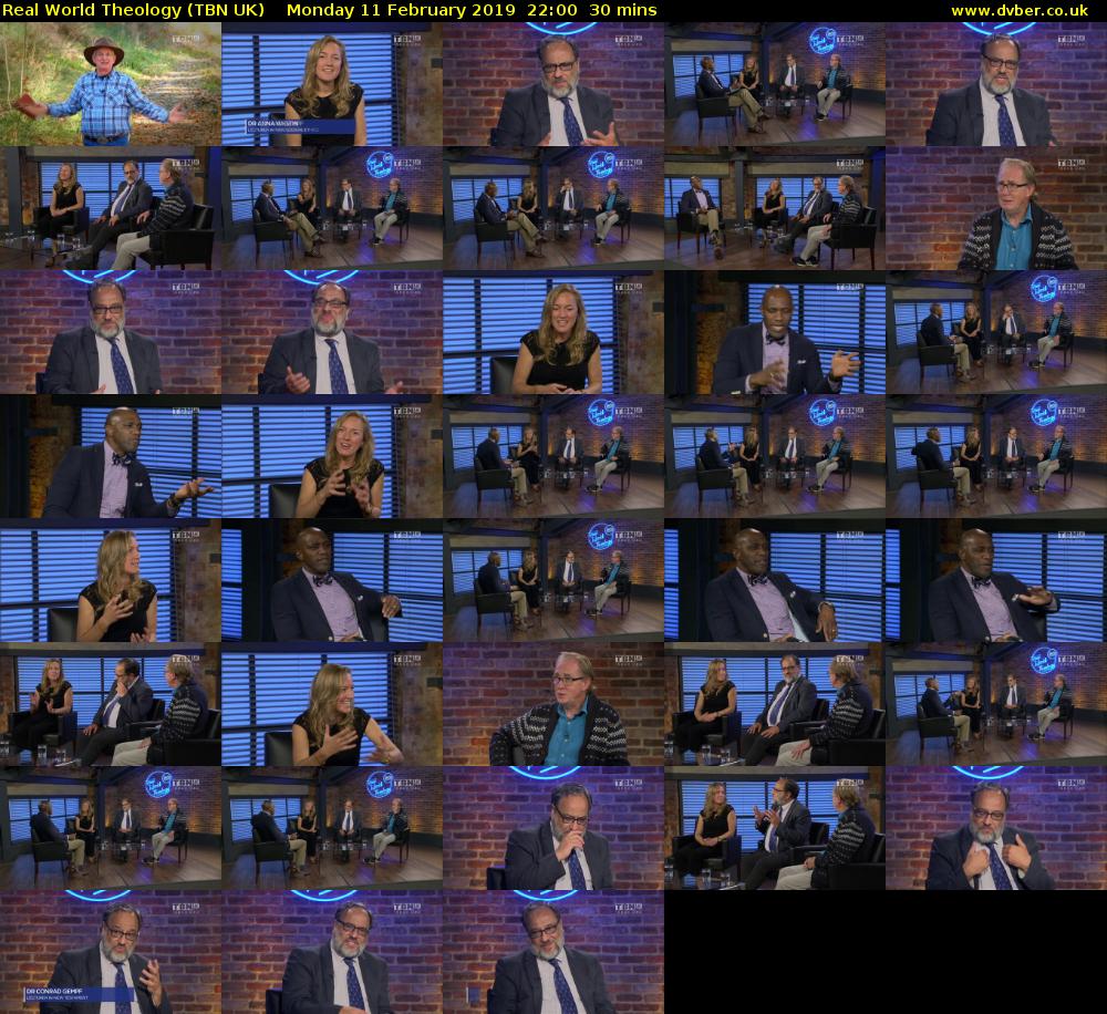 Real World Theology (TBN UK) Monday 11 February 2019 22:00 - 22:30