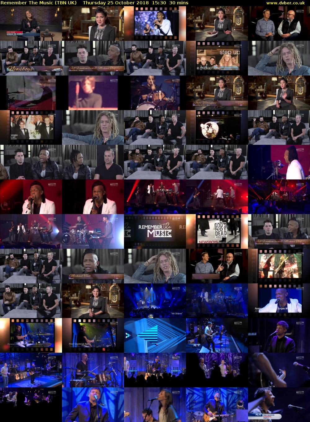 Remember The Music (TBN UK) Thursday 25 October 2018 15:30 - 16:00