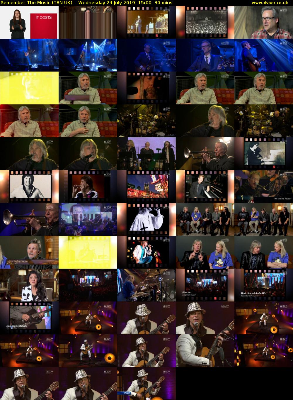 Remember The Music (TBN UK) Wednesday 24 July 2019 15:00 - 15:30
