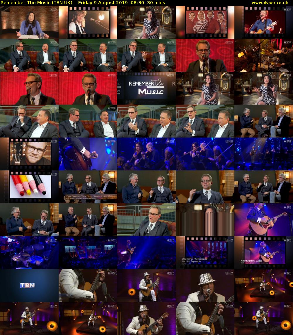 Remember The Music (TBN UK) Friday 9 August 2019 08:30 - 09:00