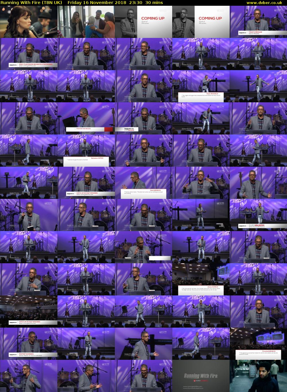 Running With Fire (TBN UK) Friday 16 November 2018 23:30 - 00:00