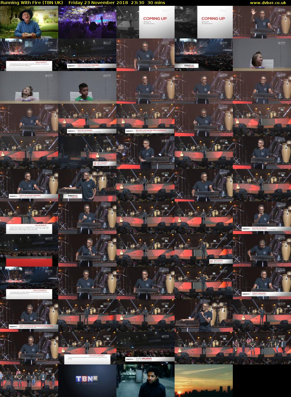 Running With Fire (TBN UK) Friday 23 November 2018 23:30 - 00:00