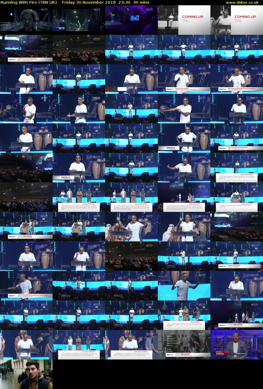 Running With Fire (TBN UK) Friday 30 November 2018 23:30 - 00:00