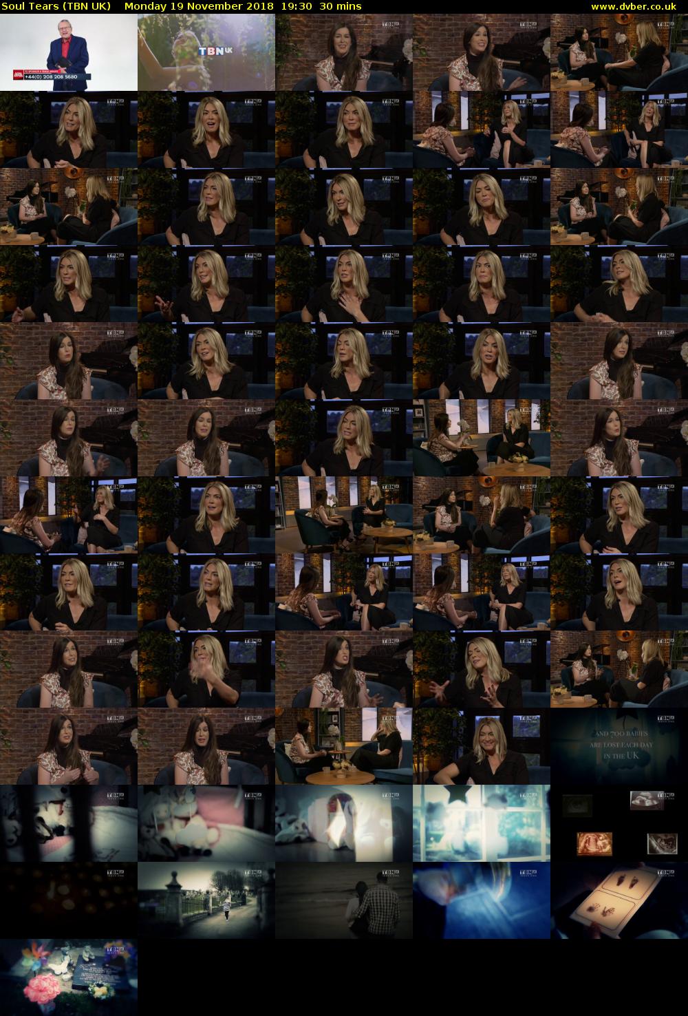 Soul Tears (TBN UK) Monday 19 November 2018 19:30 - 20:00