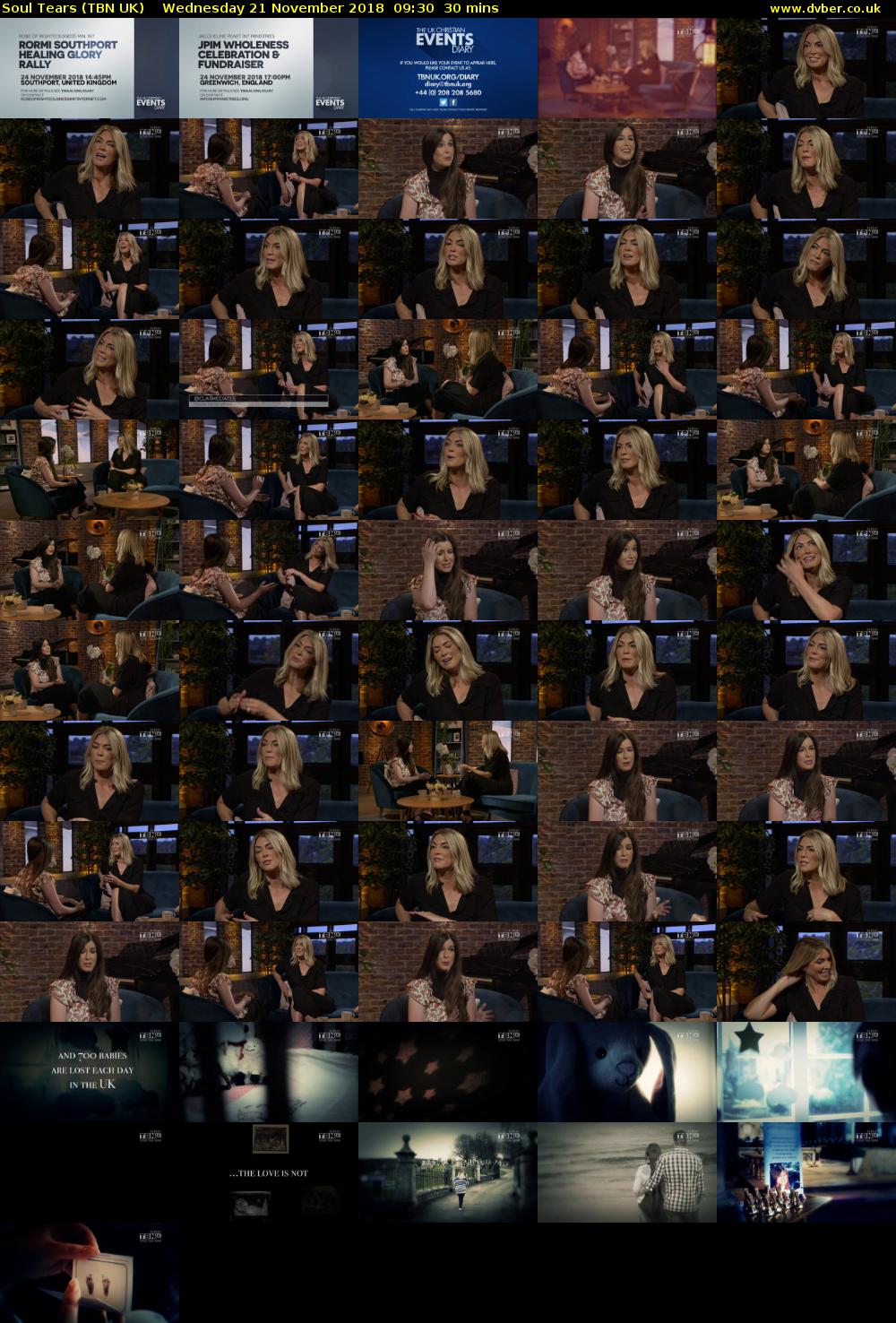 Soul Tears (TBN UK) Wednesday 21 November 2018 09:30 - 10:00