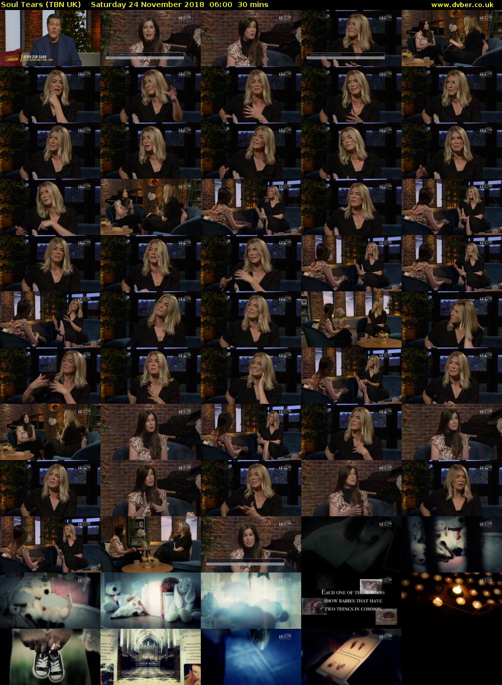 Soul Tears (TBN UK) Saturday 24 November 2018 06:00 - 06:30