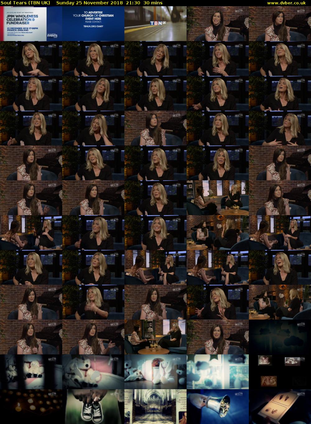 Soul Tears (TBN UK) Sunday 25 November 2018 21:30 - 22:00