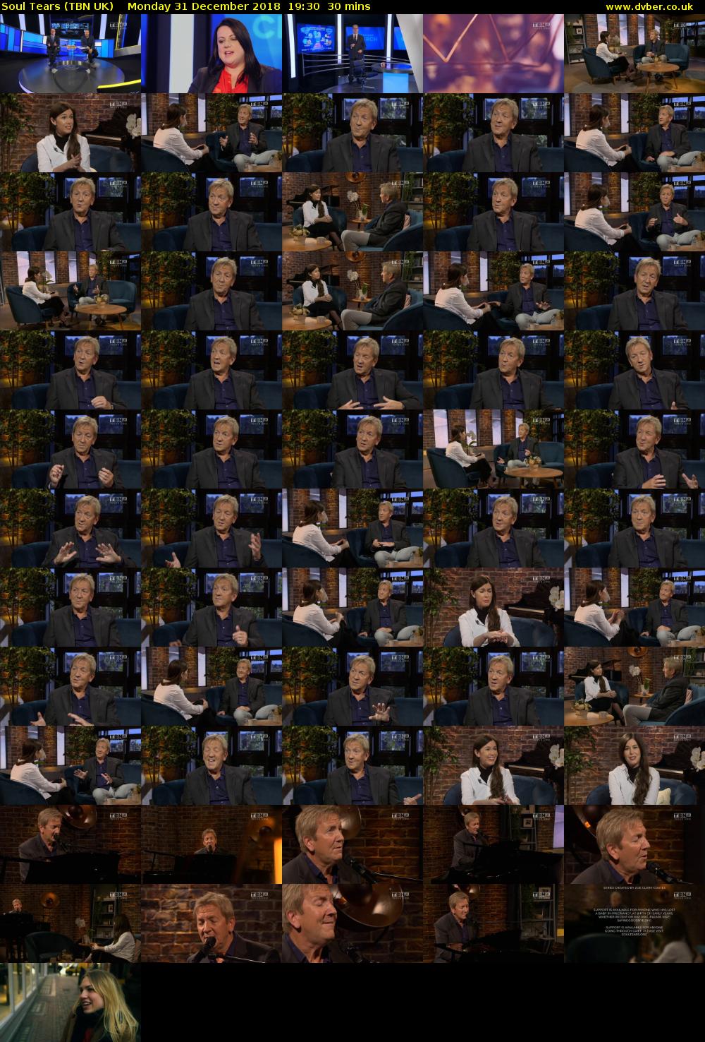 Soul Tears (TBN UK) Monday 31 December 2018 19:30 - 20:00