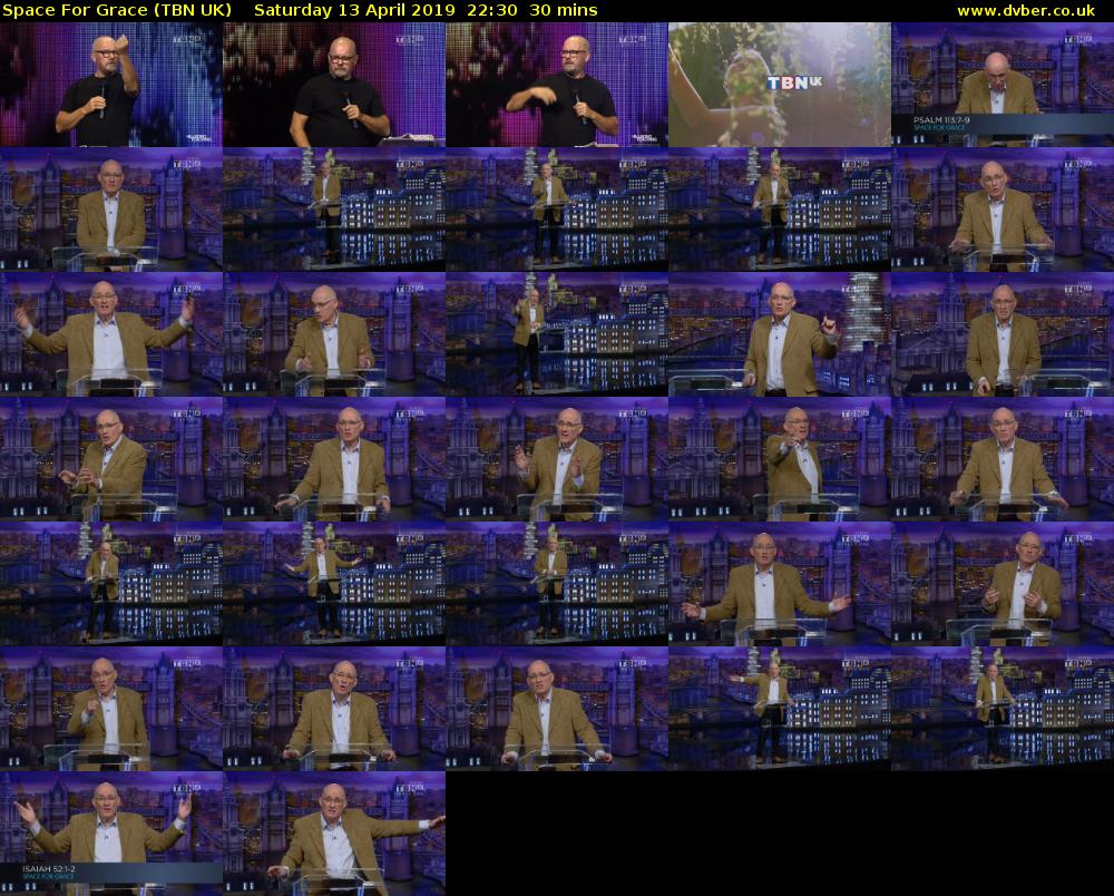 Space For Grace (TBN UK) Saturday 13 April 2019 22:30 - 23:00