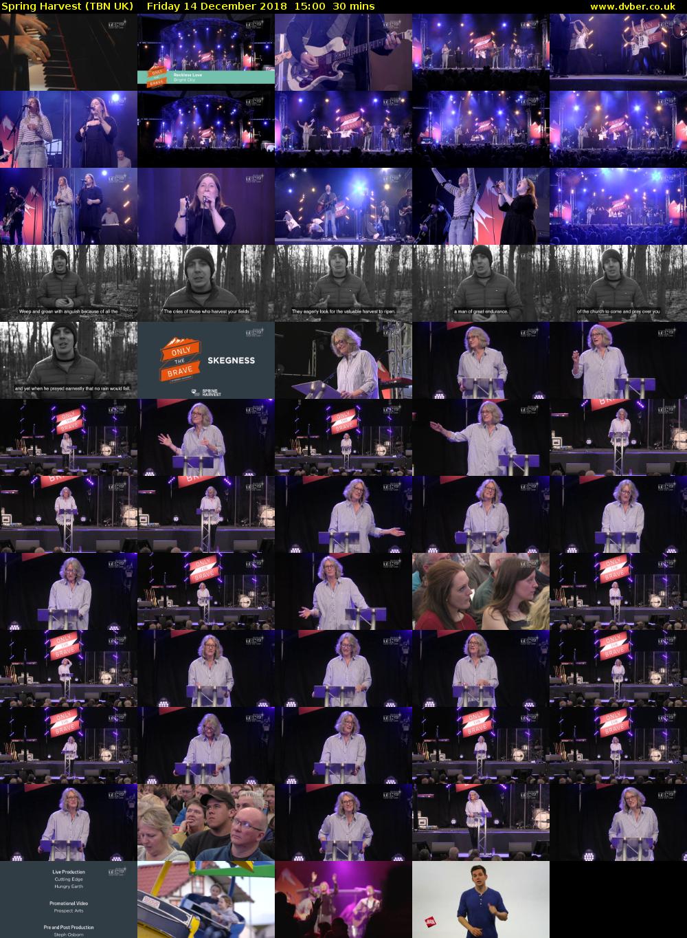 Spring Harvest (TBN UK) Friday 14 December 2018 15:00 - 15:30