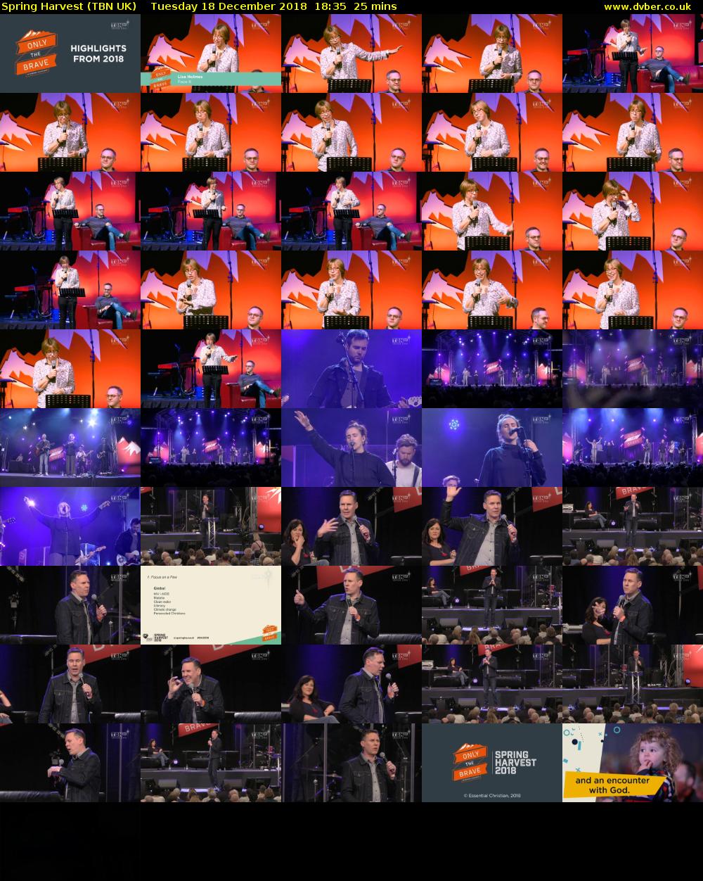 Spring Harvest (TBN UK) Tuesday 18 December 2018 18:35 - 19:00