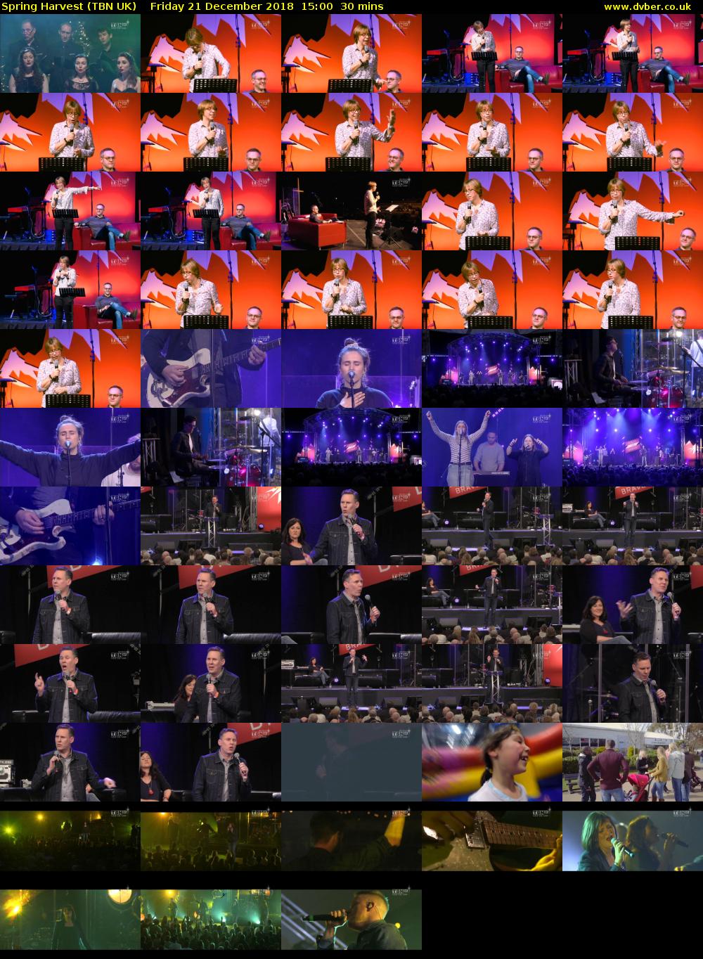 Spring Harvest (TBN UK) Friday 21 December 2018 15:00 - 15:30