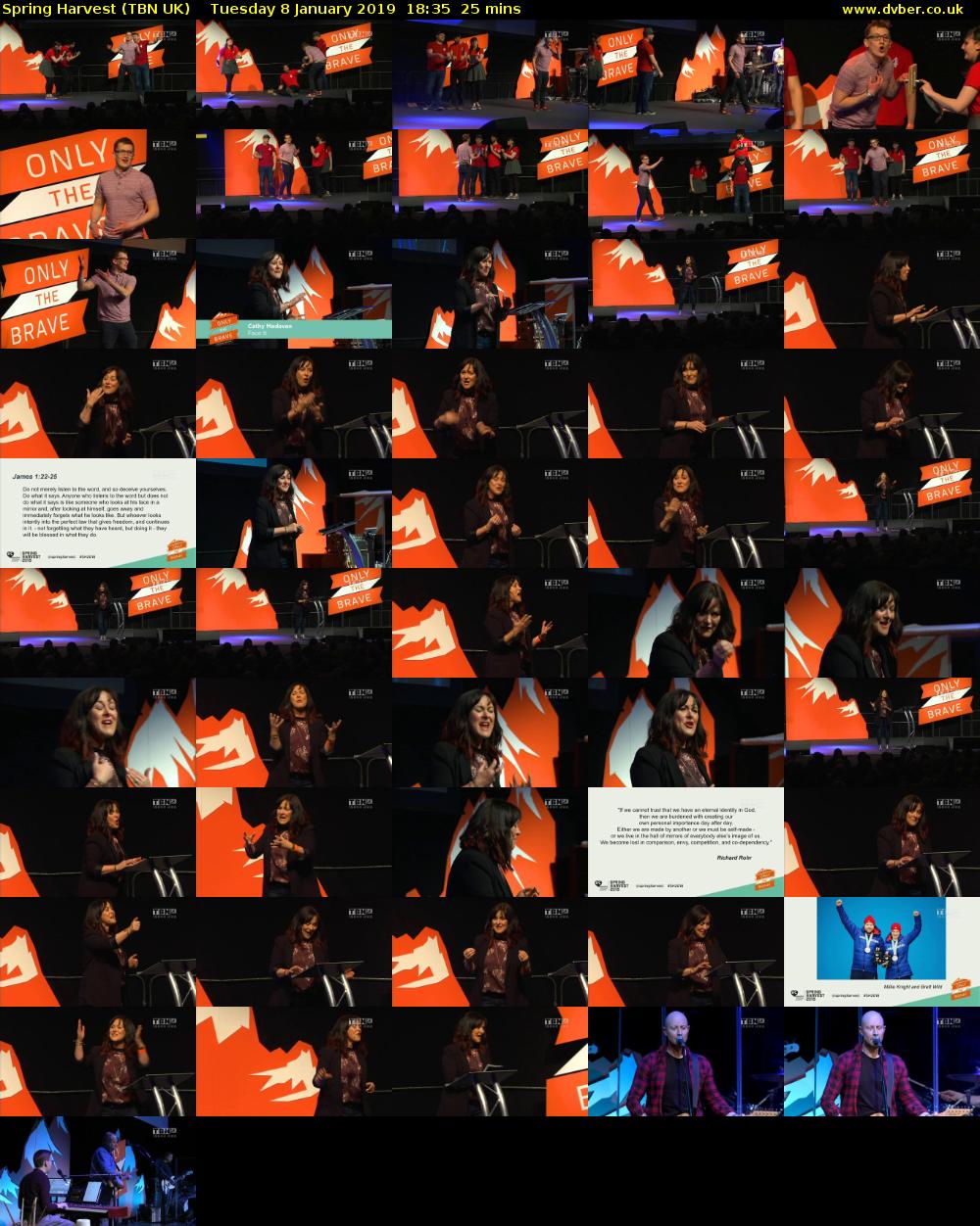 Spring Harvest (TBN UK) Tuesday 8 January 2019 18:35 - 19:00