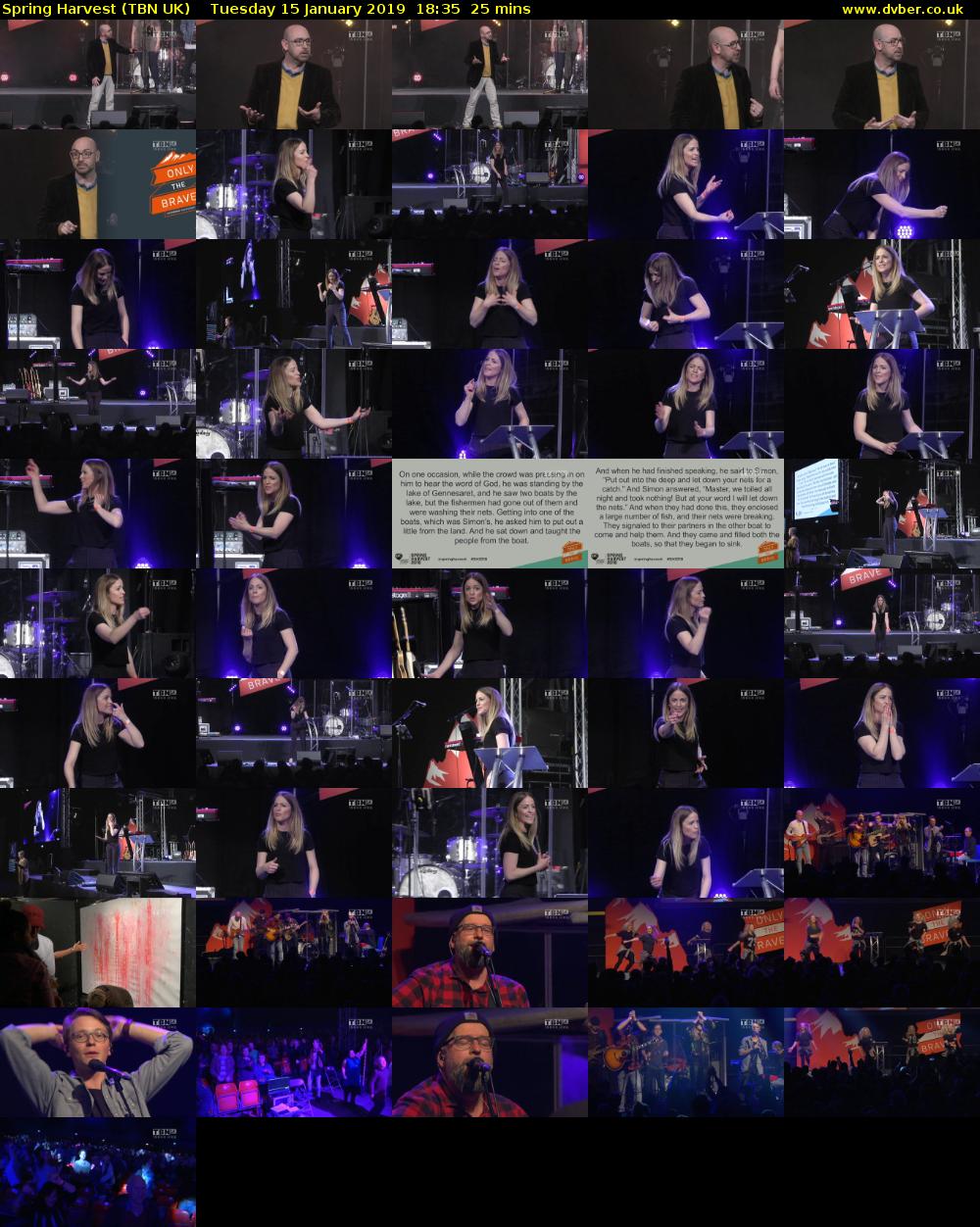 Spring Harvest (TBN UK) Tuesday 15 January 2019 18:35 - 19:00