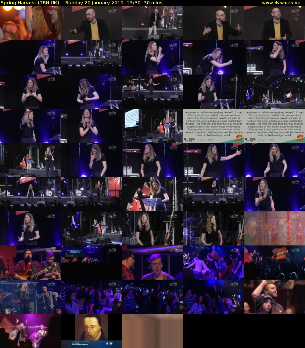 Spring Harvest (TBN UK) Sunday 20 January 2019 13:30 - 14:00