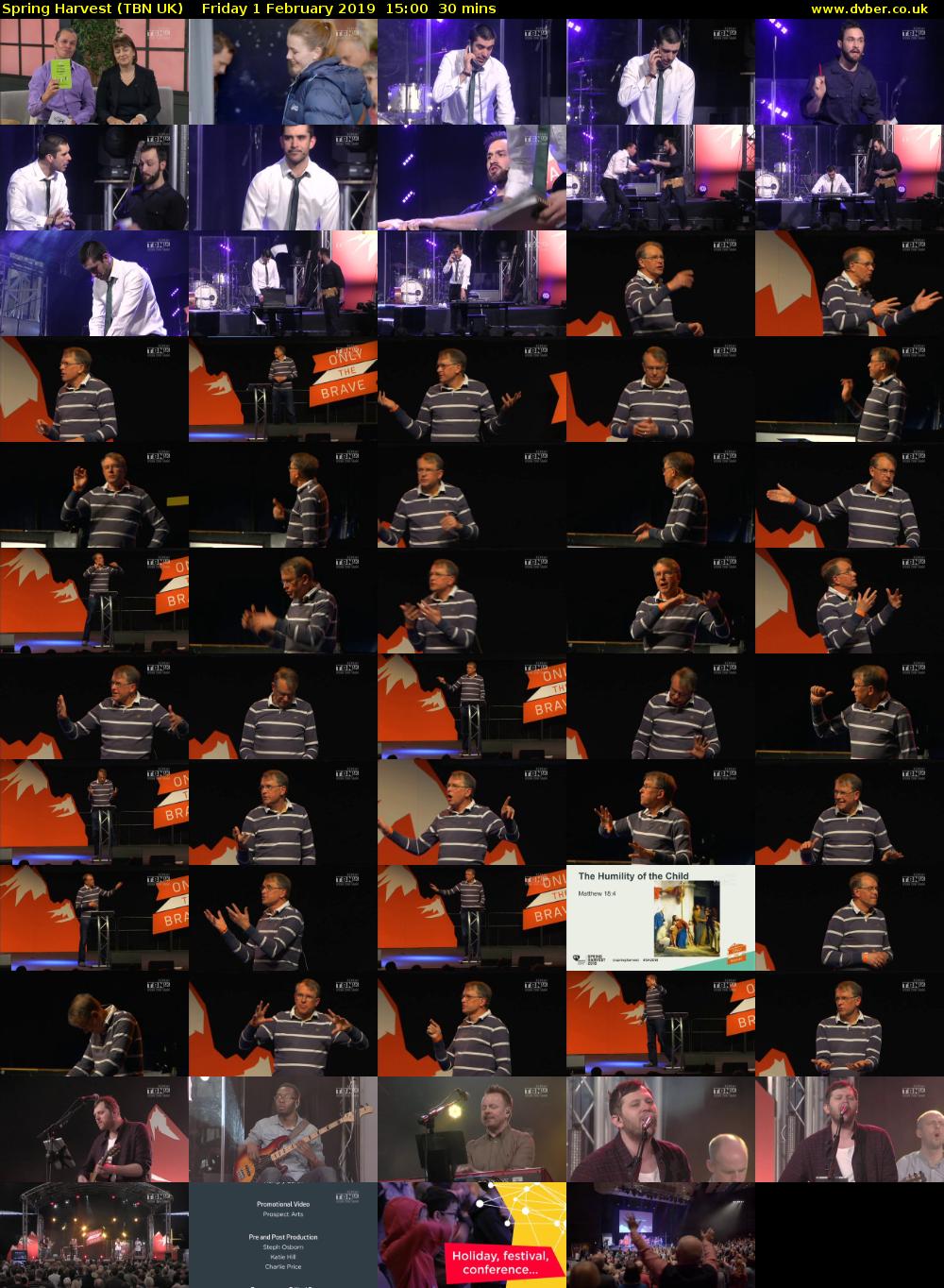 Spring Harvest (TBN UK) Friday 1 February 2019 15:00 - 15:30