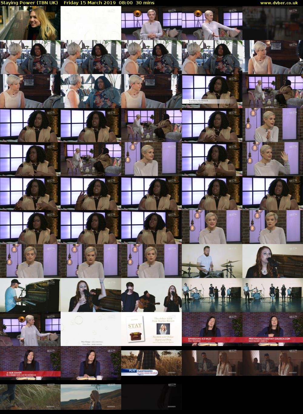 Staying Power (TBN UK) Friday 15 March 2019 08:00 - 08:30