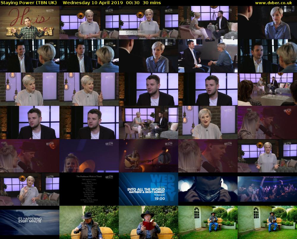 Staying Power (TBN UK) Wednesday 10 April 2019 00:30 - 01:00
