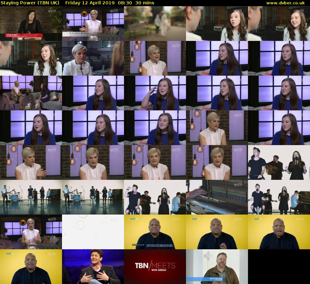 Staying Power (TBN UK) Friday 12 April 2019 08:30 - 09:00