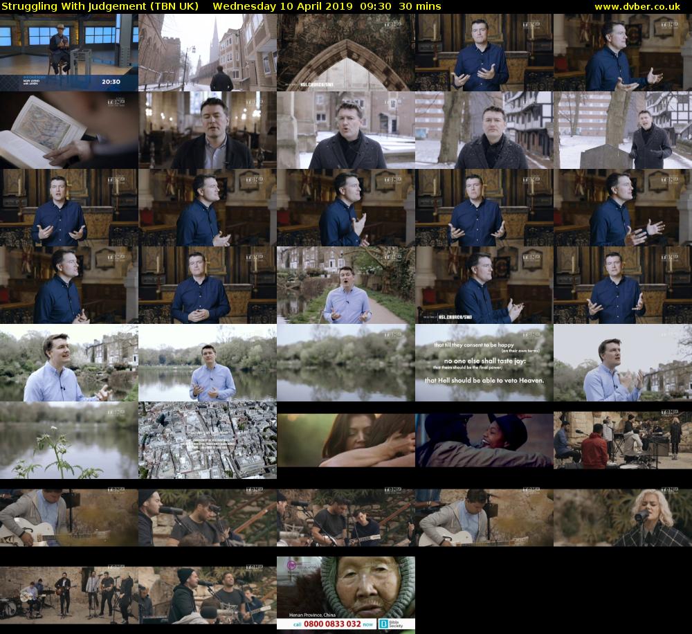 Struggling With Judgement (TBN UK) Wednesday 10 April 2019 09:30 - 10:00