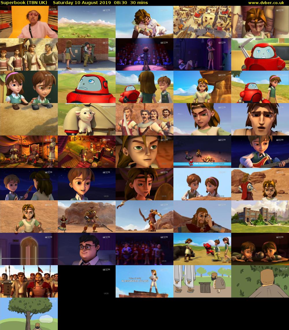 Superbook (TBN UK) Saturday 10 August 2019 08:30 - 09:00