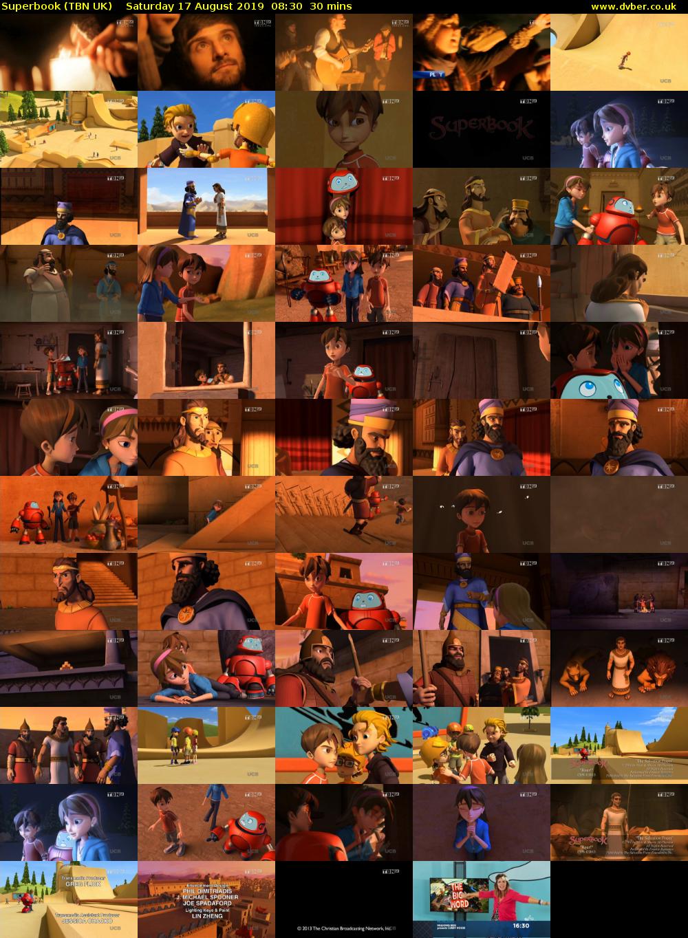 Superbook (TBN UK) Saturday 17 August 2019 08:30 - 09:00