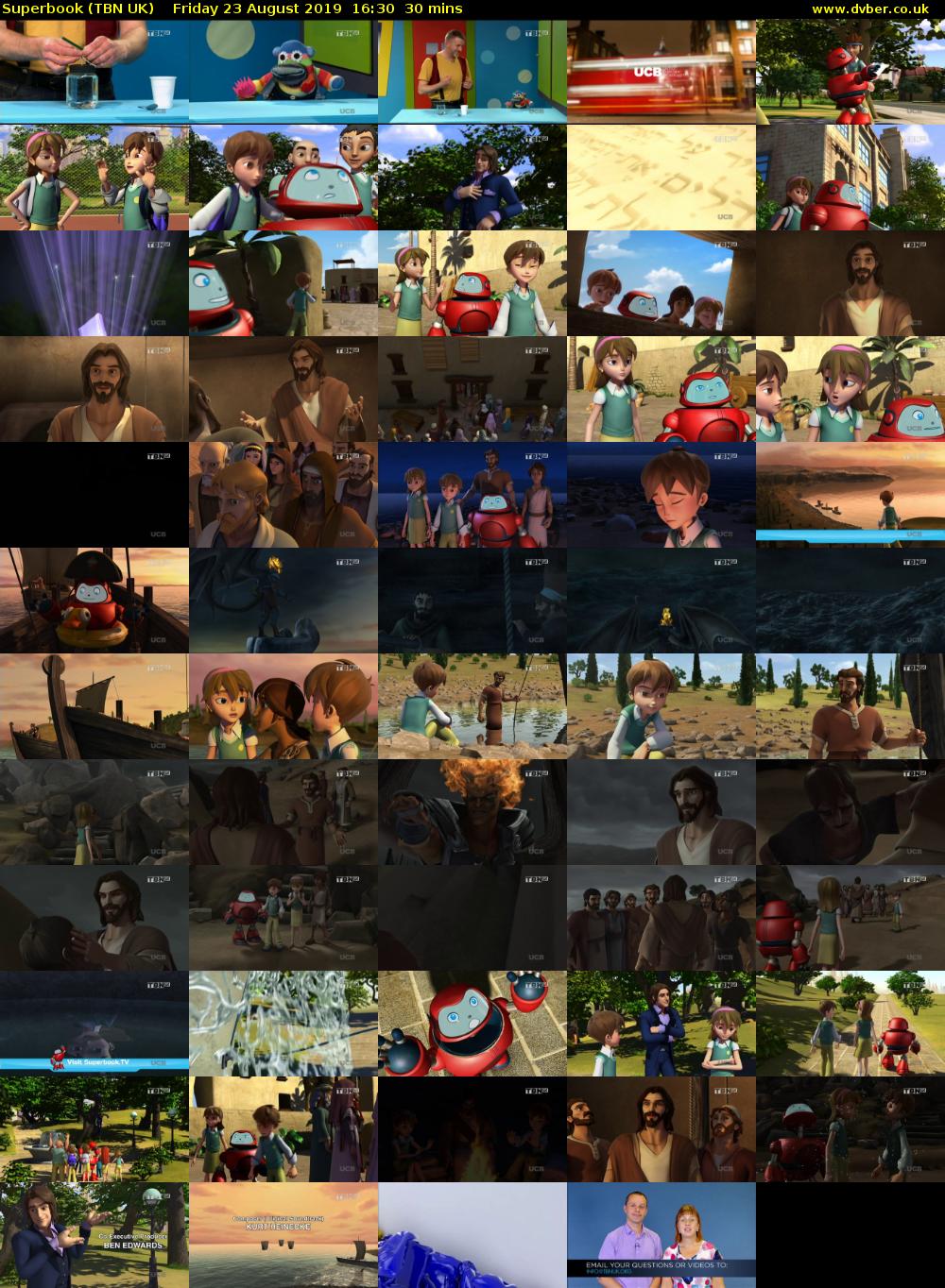 Superbook (TBN UK) Friday 23 August 2019 16:30 - 17:00