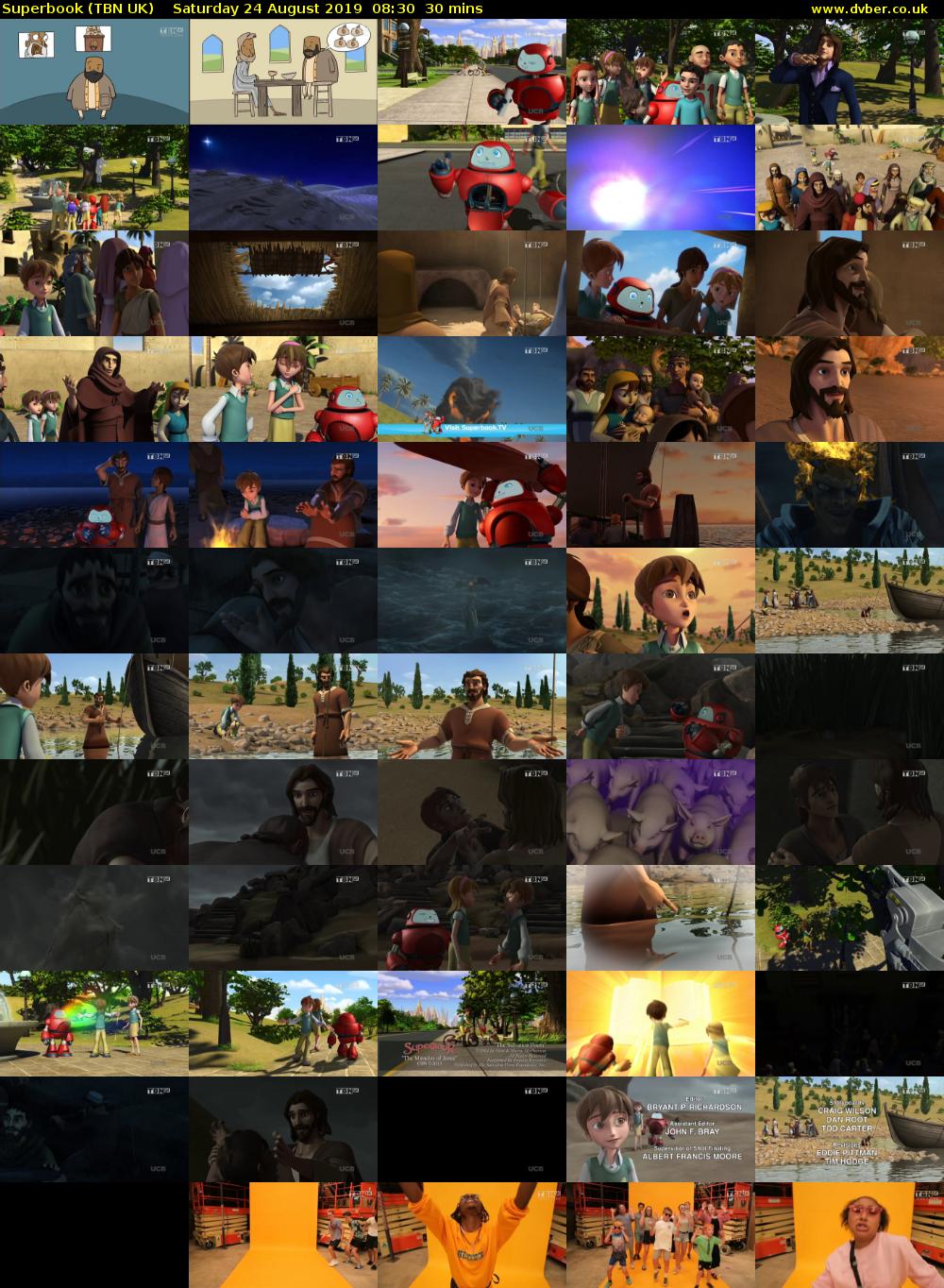 Superbook (TBN UK) Saturday 24 August 2019 08:30 - 09:00