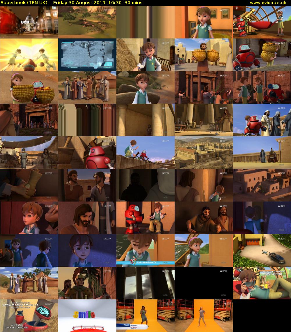 Superbook (TBN UK) Friday 30 August 2019 16:30 - 17:00